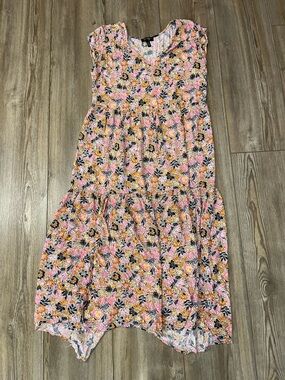 Jessica Simpson Pink Yellow & Black Floral Dress